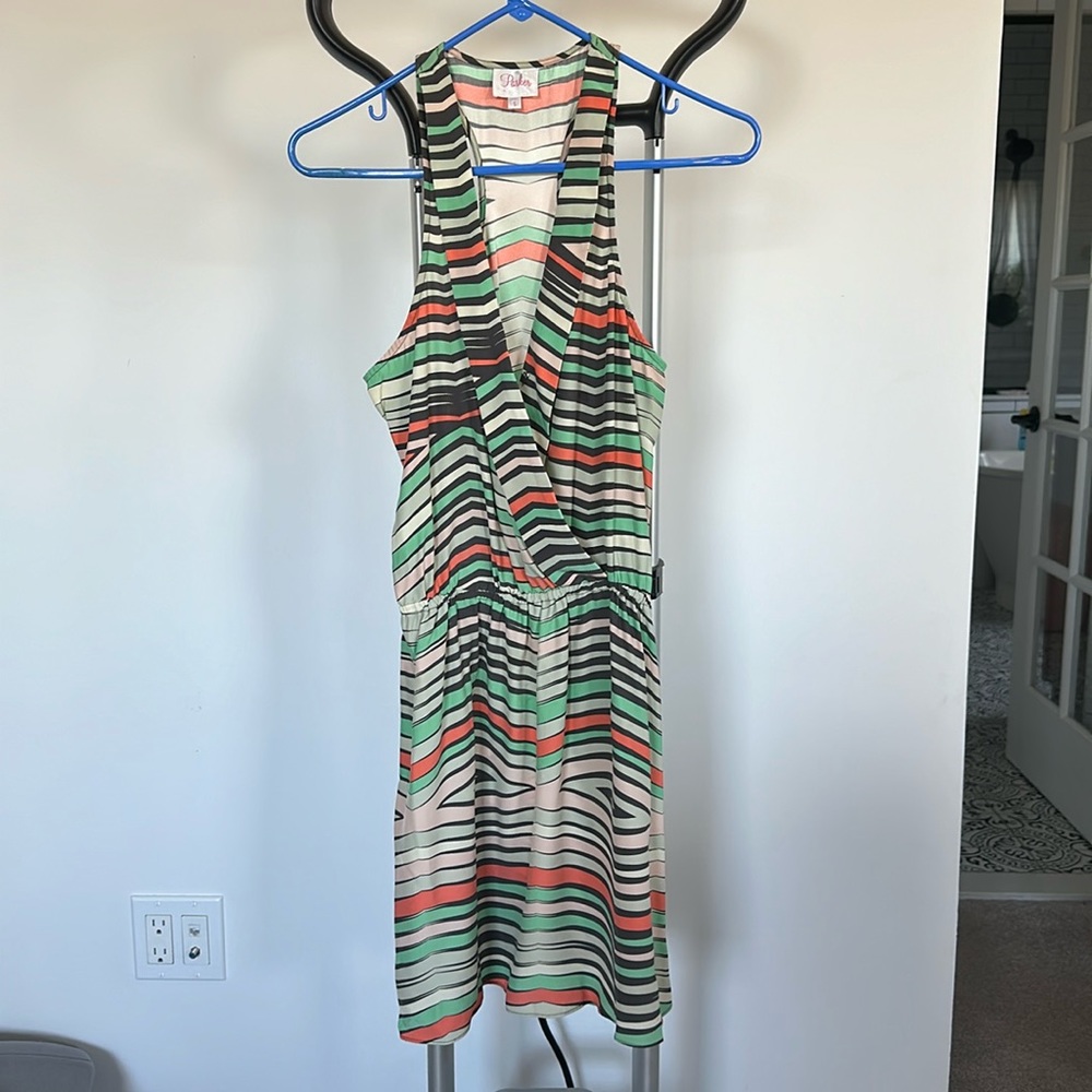 Parker razor back silk dress